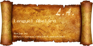 Lengyel Abelárd névjegykártya